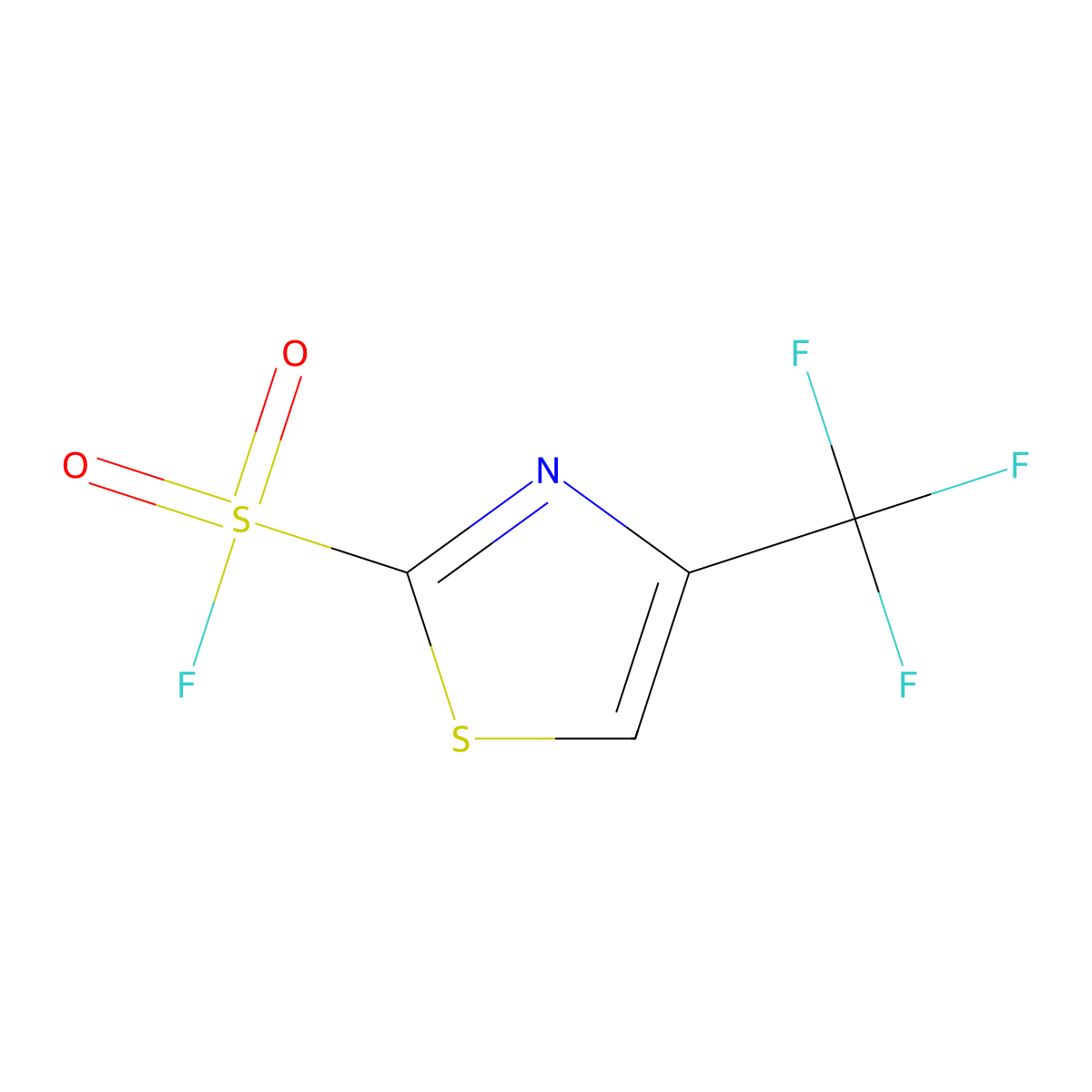 4-(Trifluoromethyl)-1,3-thiazole-2-sulfonyl fluoride molecular structure, CAS 2287312-51-8