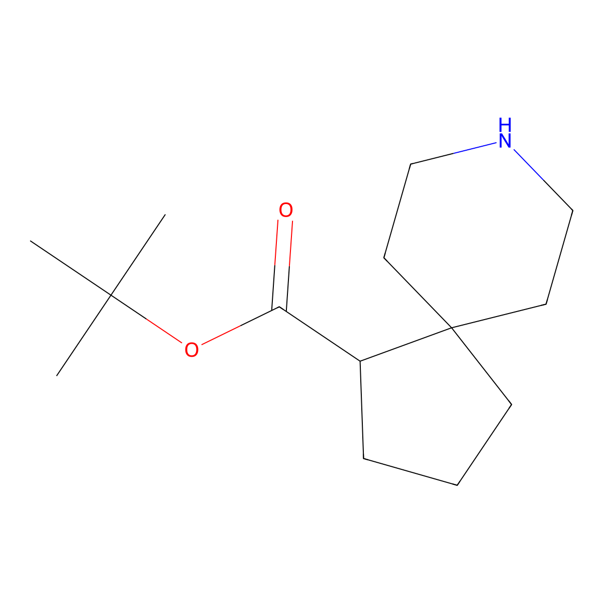 Tert-butyl 8-azaspiro[4.5]decane-1-carboxylate molecular structure, CAS 2287312-58-5