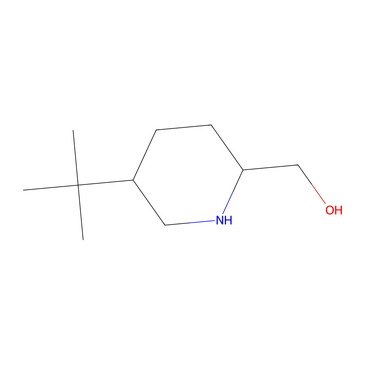 (5-Tert-butylpiperidin-2-yl)methanol molecular structure, CAS 2287313-04-4