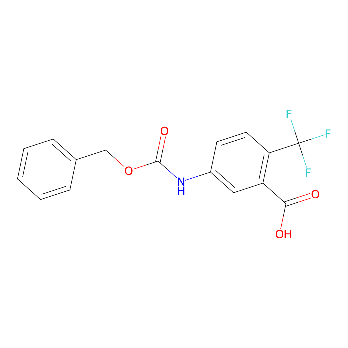 5-{[(Benzyloxy)carbonyl]amino}-2-(trifluoromethyl)benzoic acid molecular structure, CAS 2287313-66-8