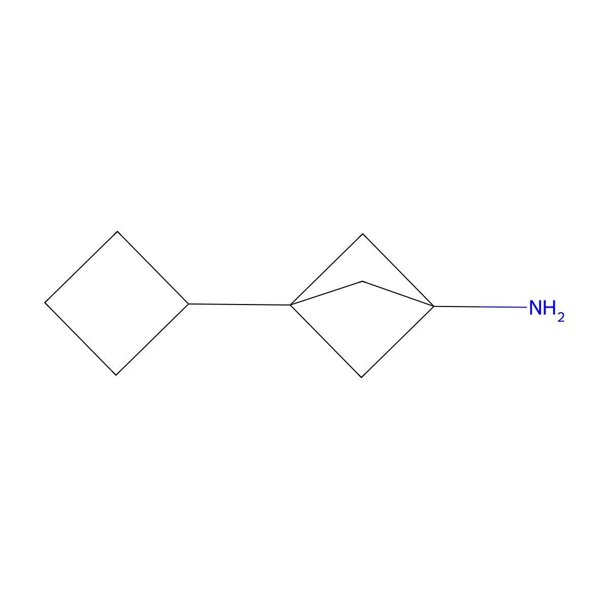 3-Cyclobutylbicyclo[1.1.1]pentan-1-amine molecular structure, CAS 2287313-91-9
