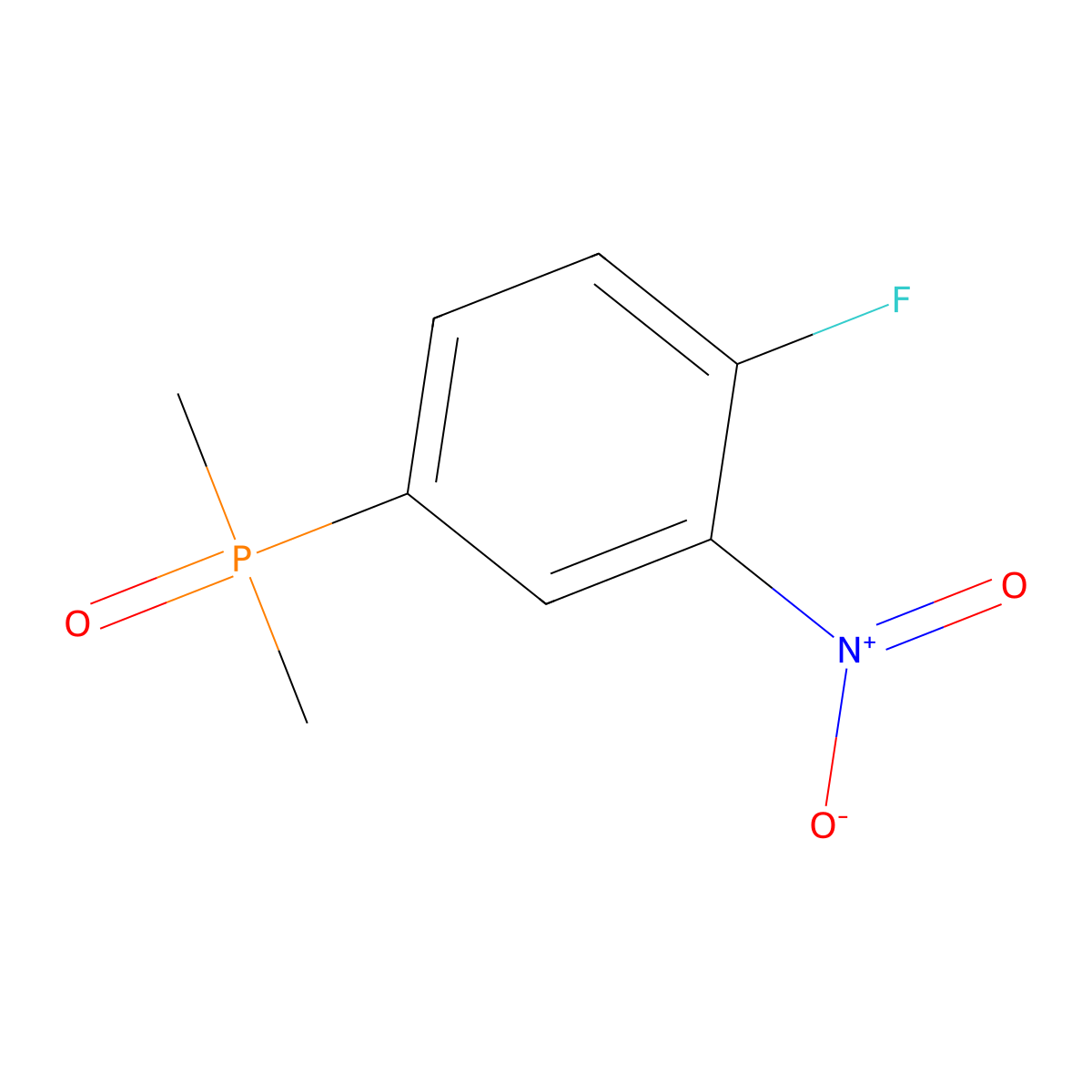 4-(Dimethylphosphoryl)-1-fluoro-2-nitrobenzene molecular structure, CAS 2287314-01-4