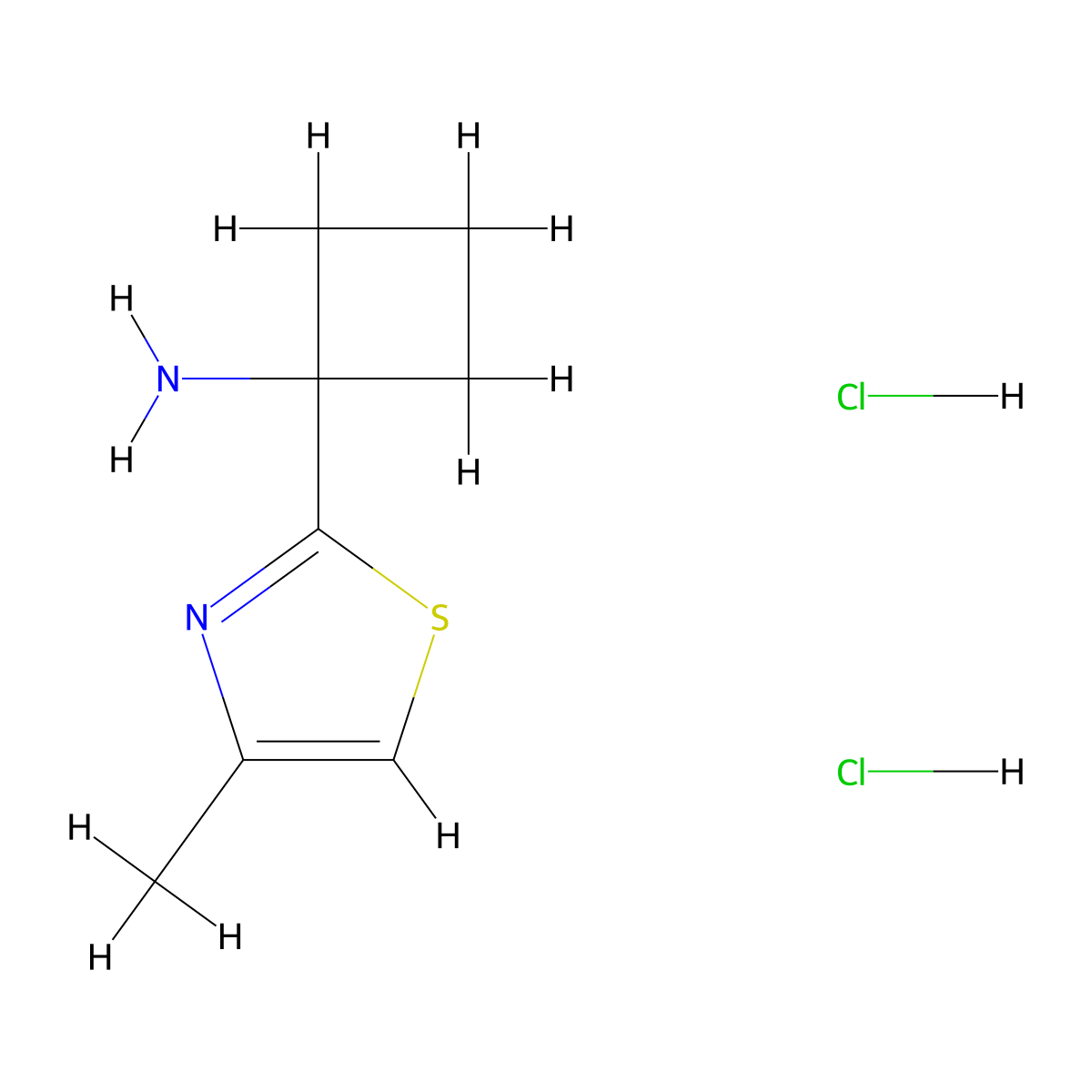 1-(4-Methyl-1,3-thiazol-2-yl)cyclobutan-1-amine dihydrochloride molecular structure, CAS 2287314-28-5