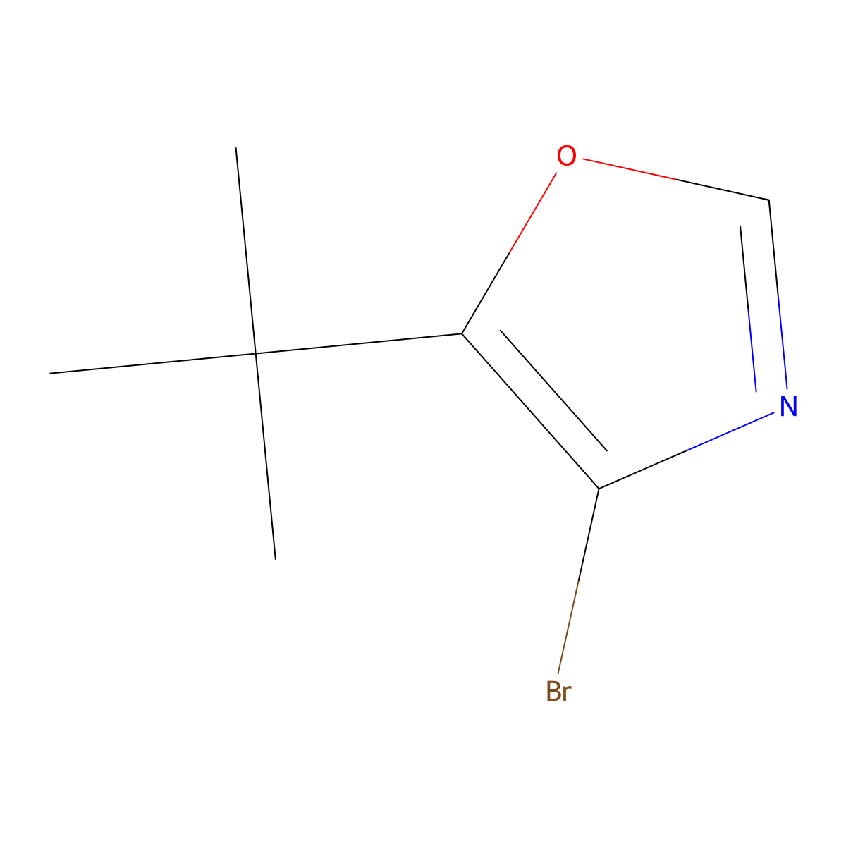 4-Bromo-5-tert-butyl-1,3-oxazole molecular structure, CAS 2287314-32-1