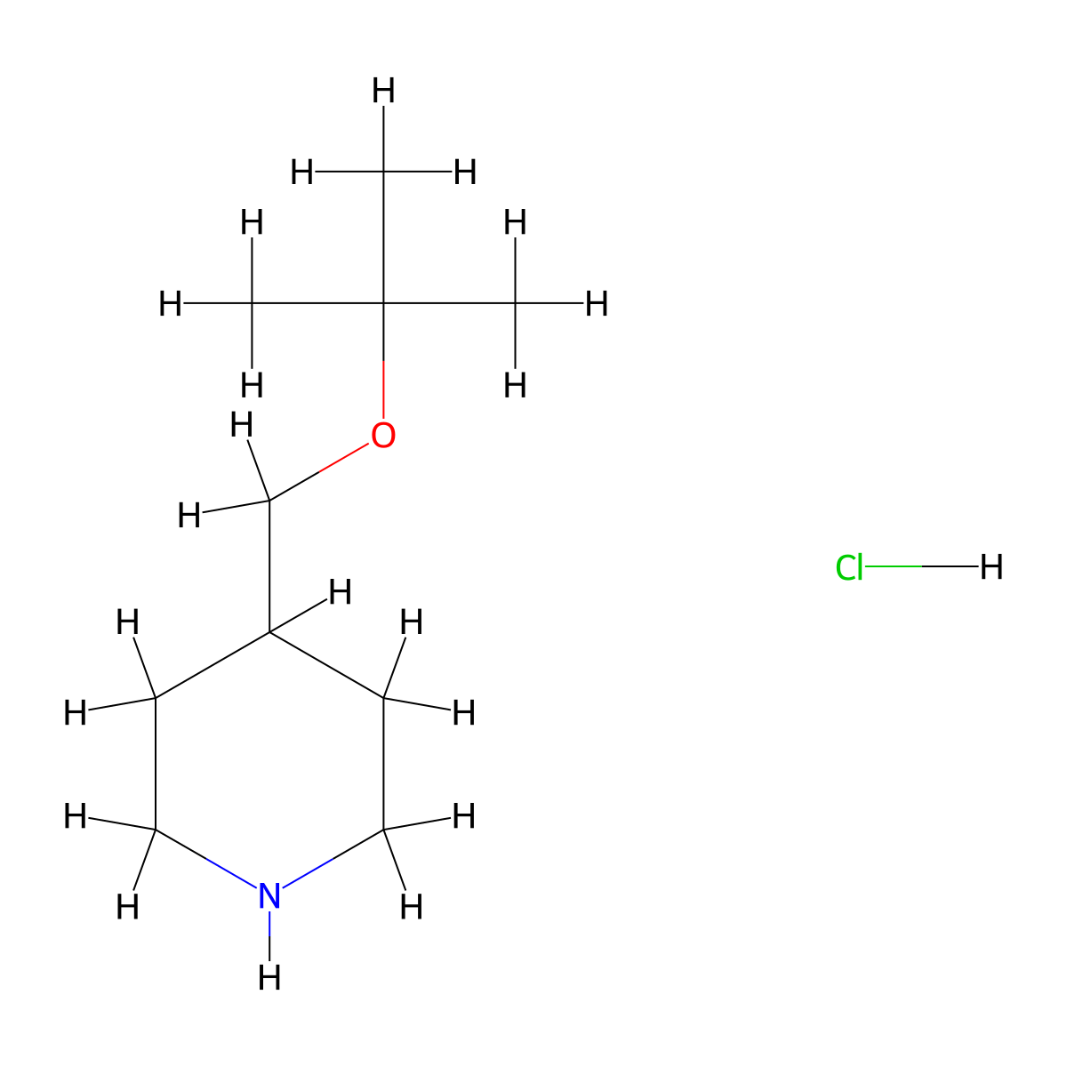 4-[(Tert-butoxy)methyl]piperidine hydrochloride molecular structure, CAS 2287314-54-7