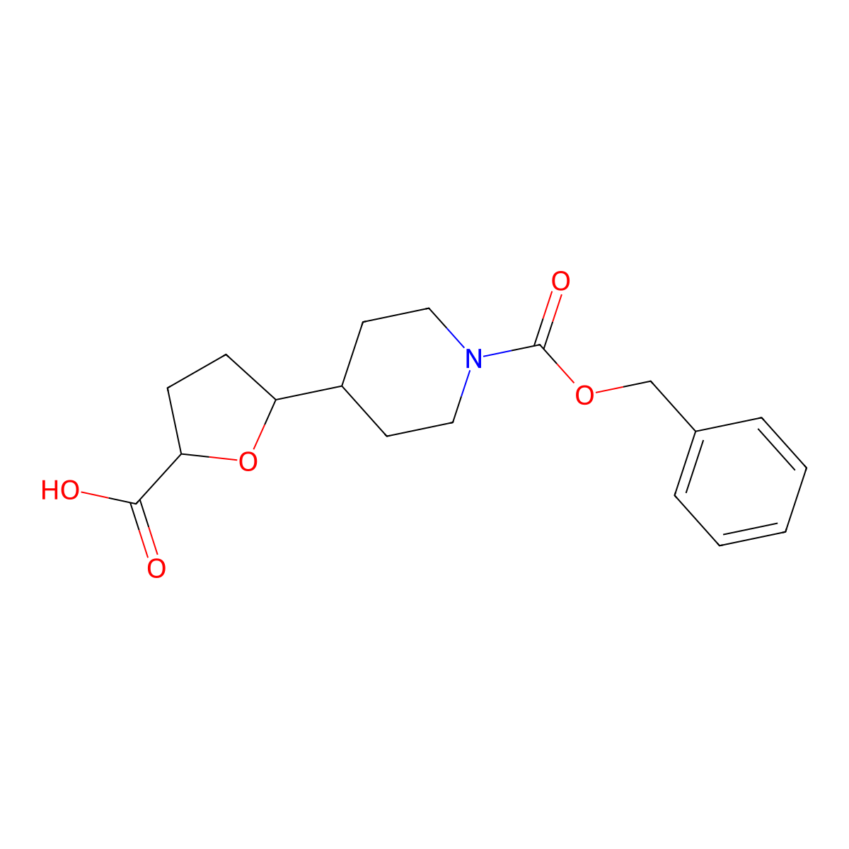 5-{1-[(Benzyloxy)carbonyl]piperidin-4-yl}oxolane-2-carboxylic acid molecular structure, CAS 2287314-58-1