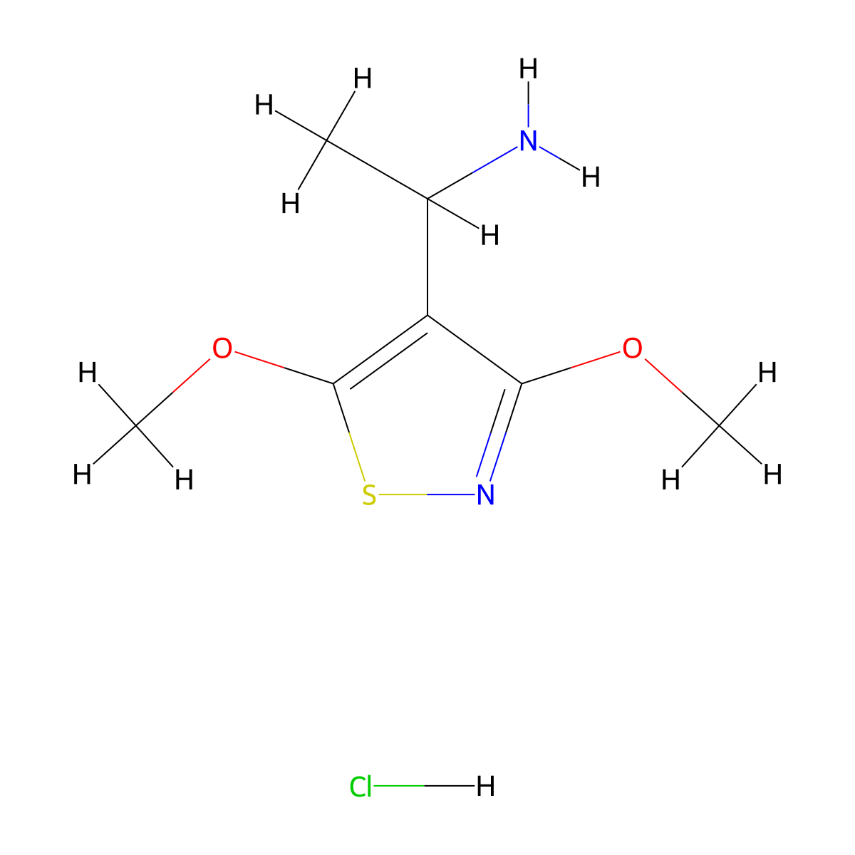 1-(Dimethoxy-1,2-thiazol-4-yl)ethan-1-amine hydrochloride molecular structure, CAS 2287314-62-7