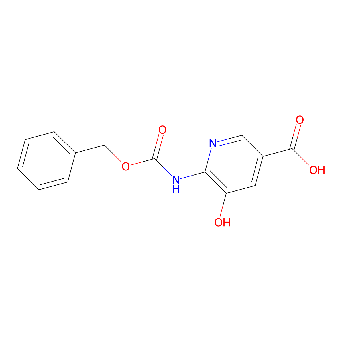 6-{[(Benzyloxy)carbonyl]amino}-5-hydroxypyridine-3-carboxylic acid molecular structure, CAS 2287315-07-3