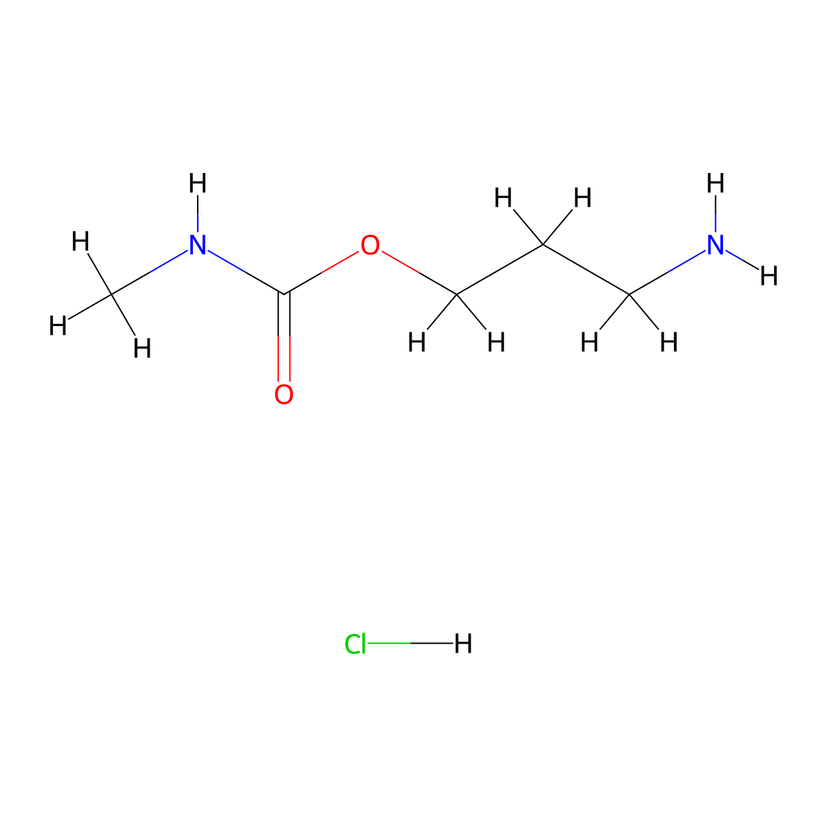 3-aminopropyl N-methylcarbamate hydrochloride molecular structure, CAS 2287315-14-2
