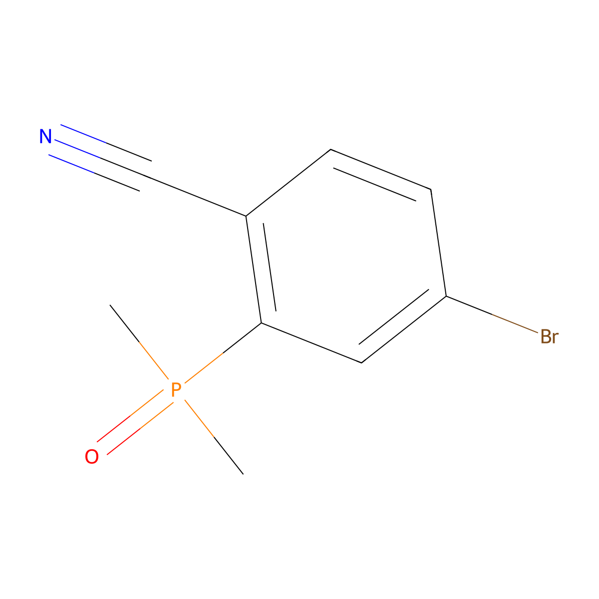 4-Bromo-2-(dimethylphosphoryl)benzonitrile molecular structure, CAS 2287315-21-1