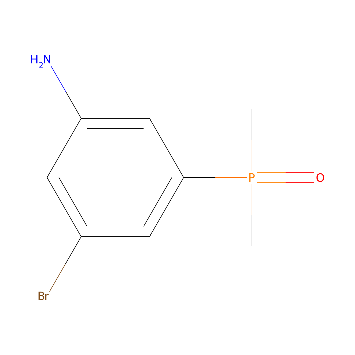 3-Bromo-5-(dimethylphosphoryl)aniline molecular structure, CAS 2287315-34-6