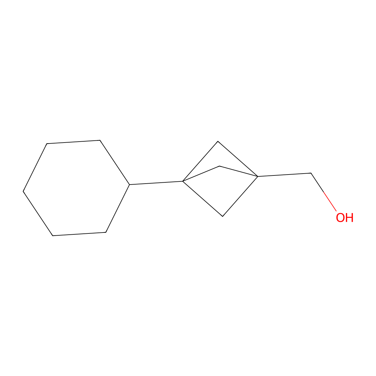 (3-Cyclohexylbicyclo[1.1.1]pentan-1-YL)methanol molecular structure, CAS 2287315-92-6