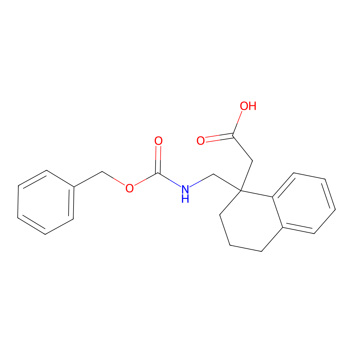 2-[1-({[(Benzyloxy)carbonyl]amino}methyl)-1,2,3,4-tetrahydronaphthalen-1-yl]acetic acid molecular structure, CAS 2287316-27-0