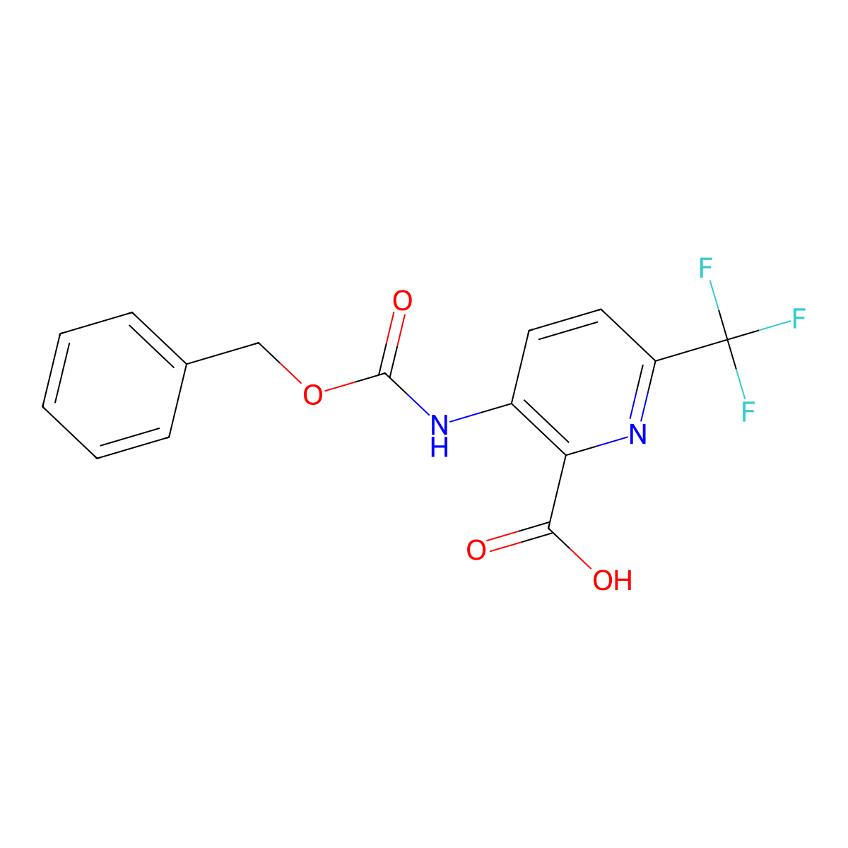 3-{[(Benzyloxy)carbonyl]amino}-6-(trifluoromethyl)pyridine-2-carboxylic acid molecular structure, CAS 2287316-45-2