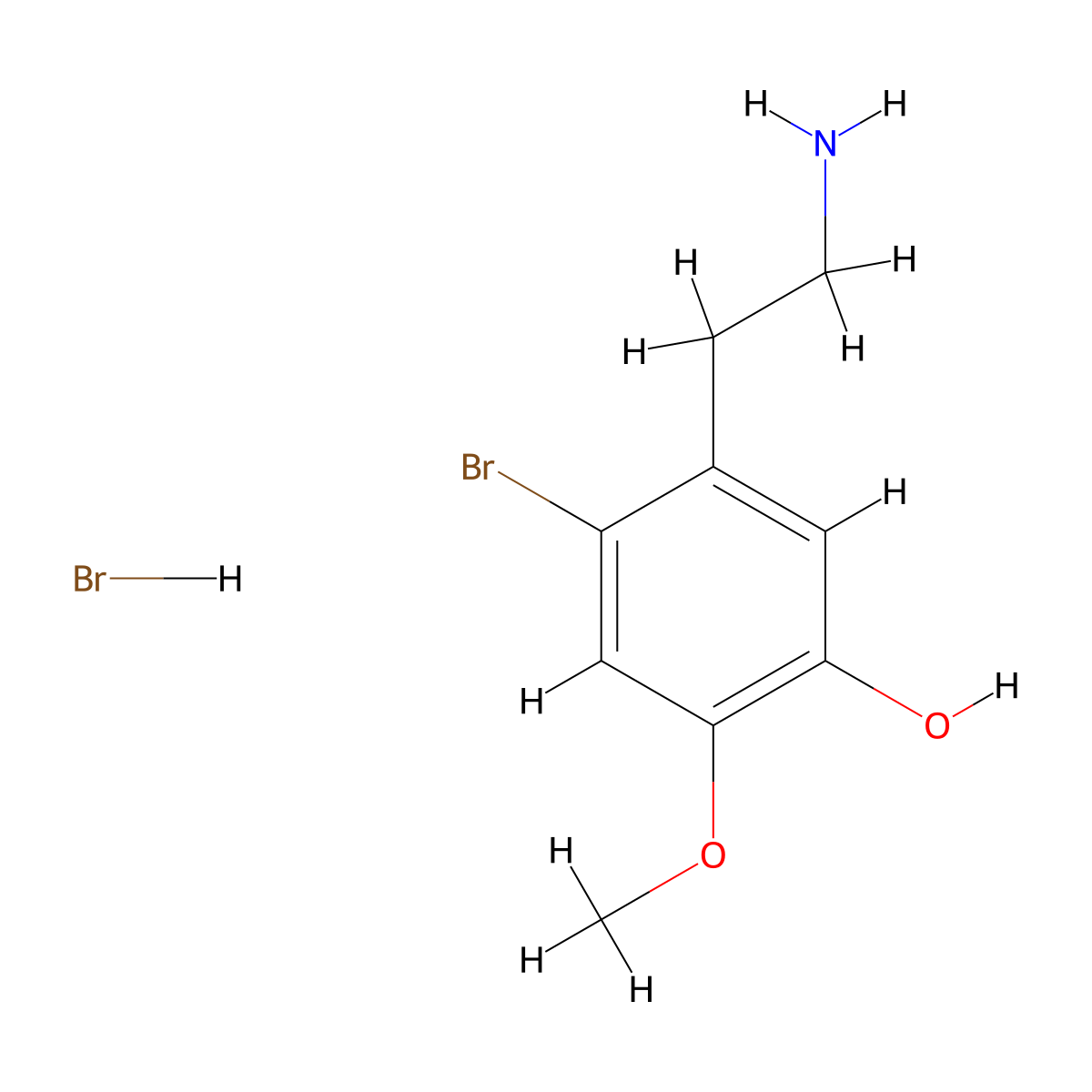 5-(2-Aminoethyl)-4-bromo-2-methoxyphenolhydrobromide molecular structure, CAS 2287316-48-5