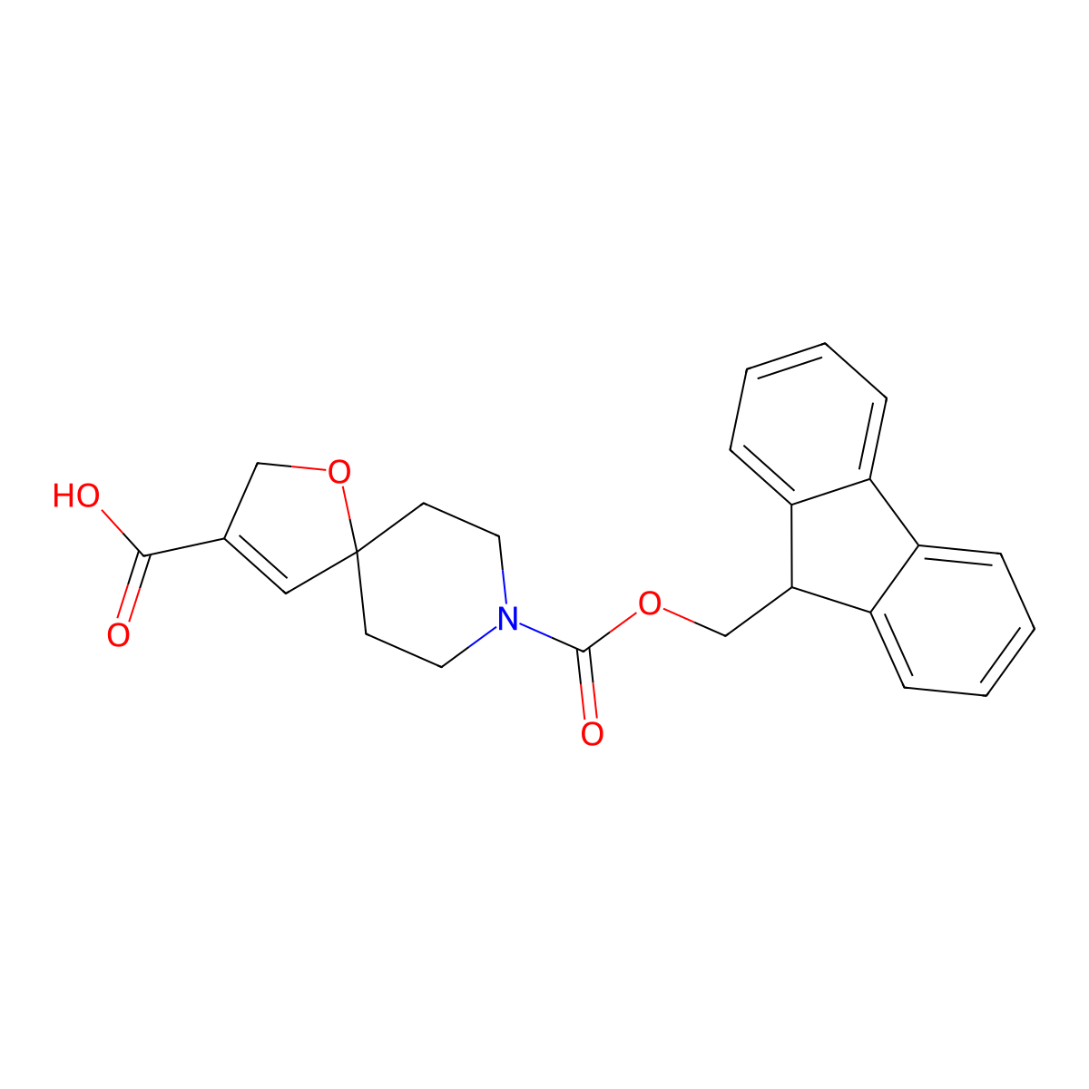 8-{[(9H-fluoren-9-yl)methoxy]carbonyl}-1-oxa-8-azaspiro[4.5]dec-3-ene-3-carboxylicacid molecular structure, CAS 2287316-61-2