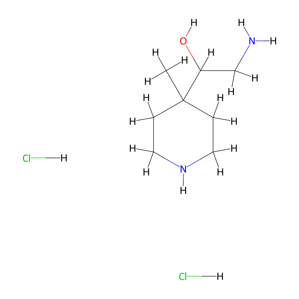 2-Amino-1-(4-methylpiperidin-4-yl)ethan-1-ol dihydrochloride molecular structure, CAS 2287316-65-6