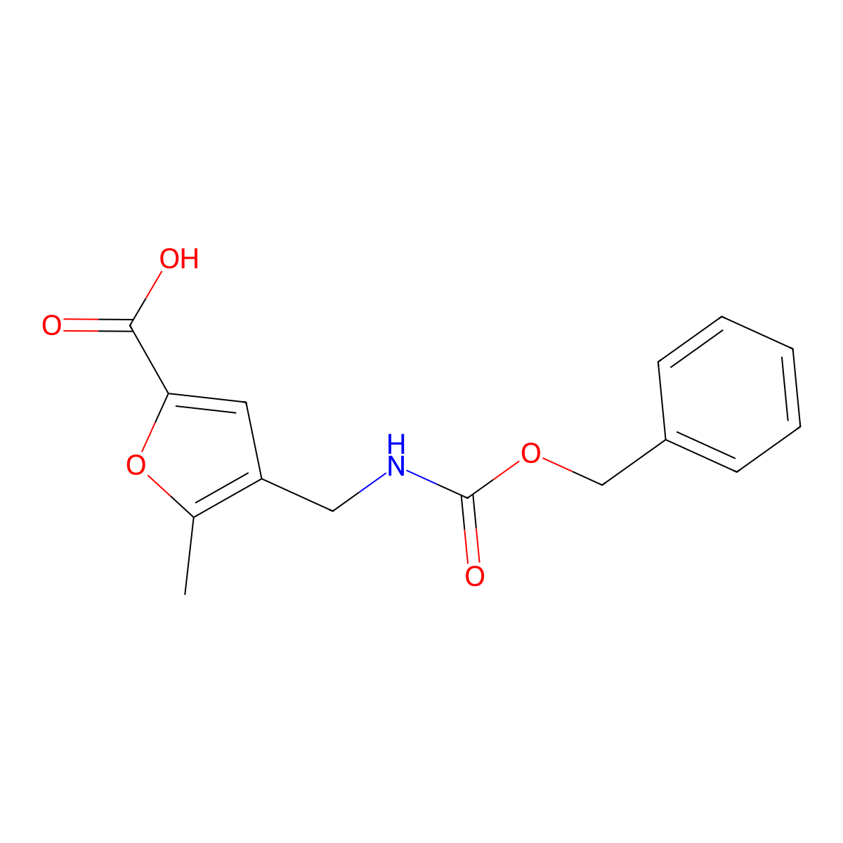 4-({[(Benzyloxy)carbonyl]amino}methyl)-5-methylfuran-2-carboxylic acid molecular structure, CAS 2287316-83-8