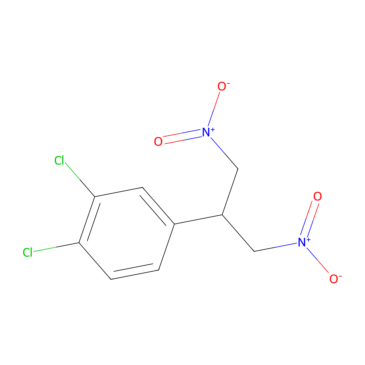 1,2-Dichloro-4-(1,3-dinitropropan-2-yl)benzene molecular structure, CAS 2287316-92-9