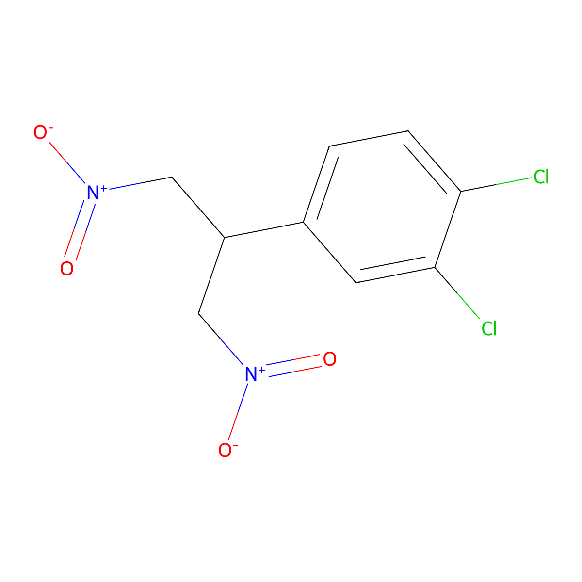 1,2-Dichloro-4-(1,3-dinitropropan-2-yl)benzene molecular structure, CAS 2287316-92-9