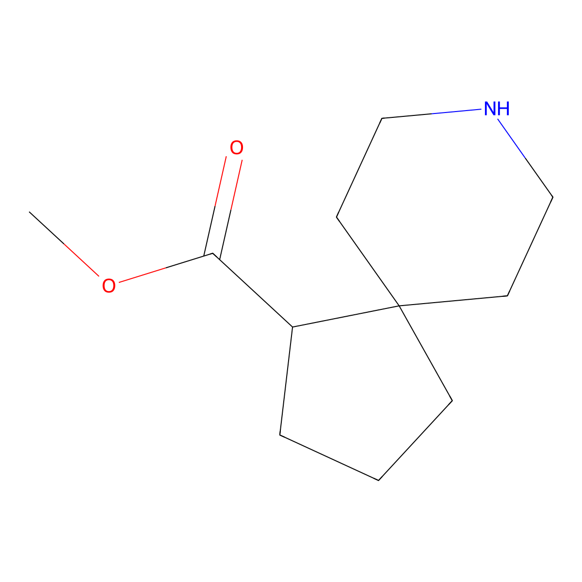 Methyl 8-azaspiro[4.5]decane-1-carboxylate molecular structure, CAS 2287317-29-5
