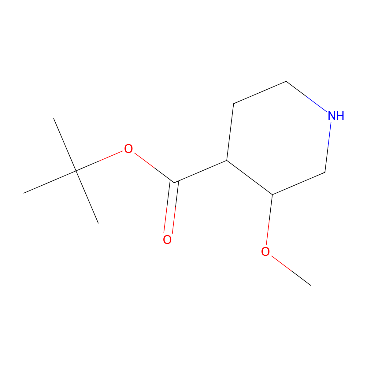 Tert-butyl 3-methoxypiperidine-4-carboxylate molecular structure, CAS 2287317-83-1