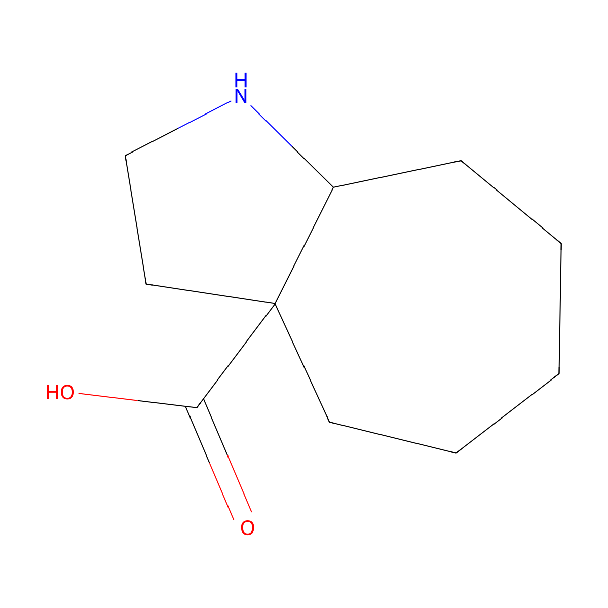 Decahydrocyclohepta[b]pyrrole-3a-carboxylic acid molecular structure, CAS 2287318-11-8