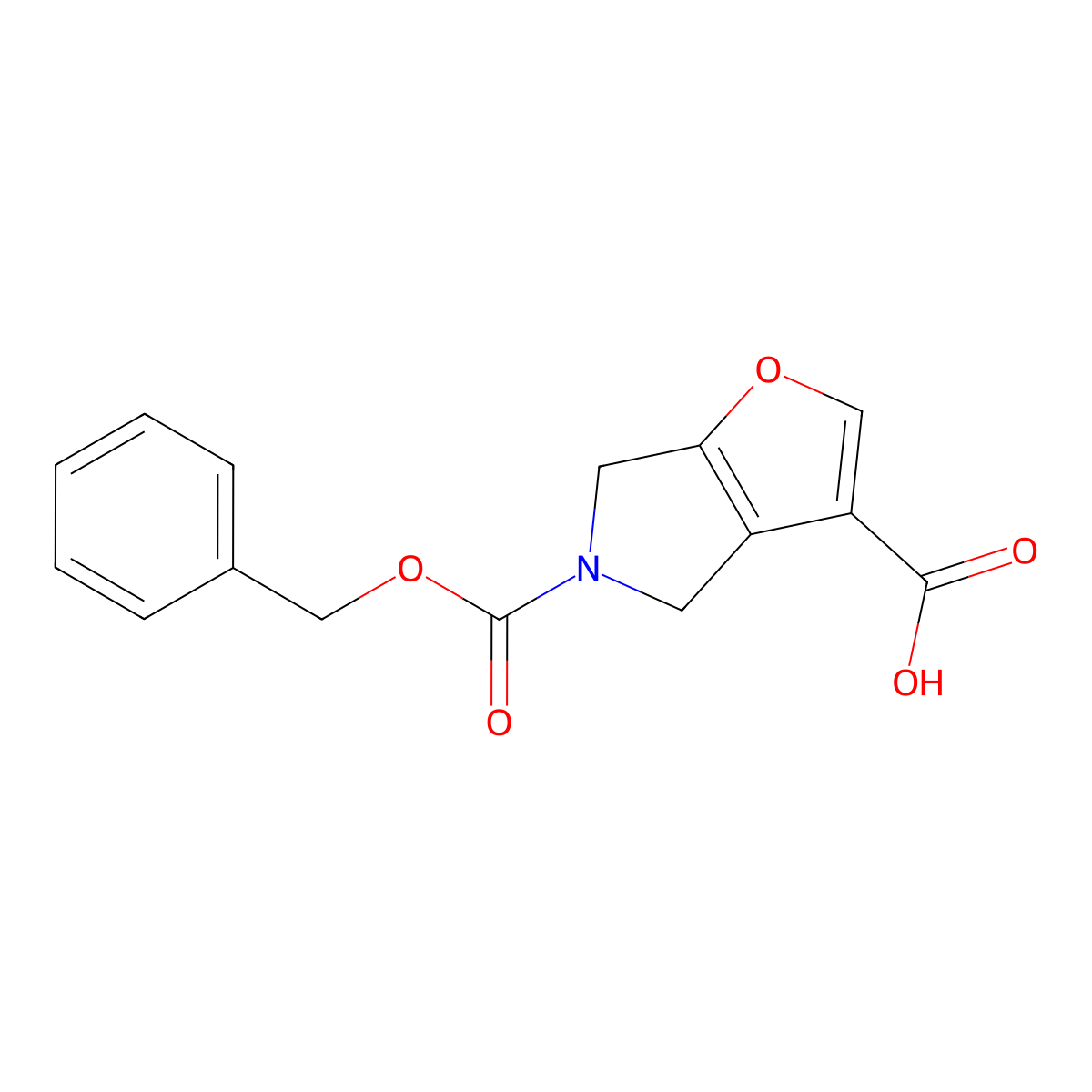 5-[(benzyloxy)carbonyl]-4H,5H,6H-furo[2,3-c]pyrrole-3-carboxylic acid molecular structure, CAS 2287318-55-0