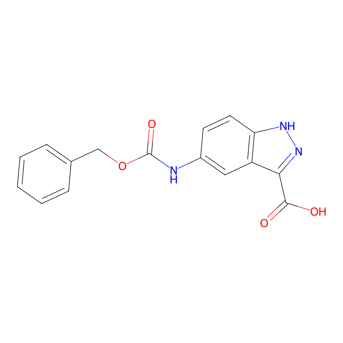5-{[(benzyloxy)carbonyl]amino}-1H-indazole-3-carboxylic acid molecular structure, CAS 2287319-53-1