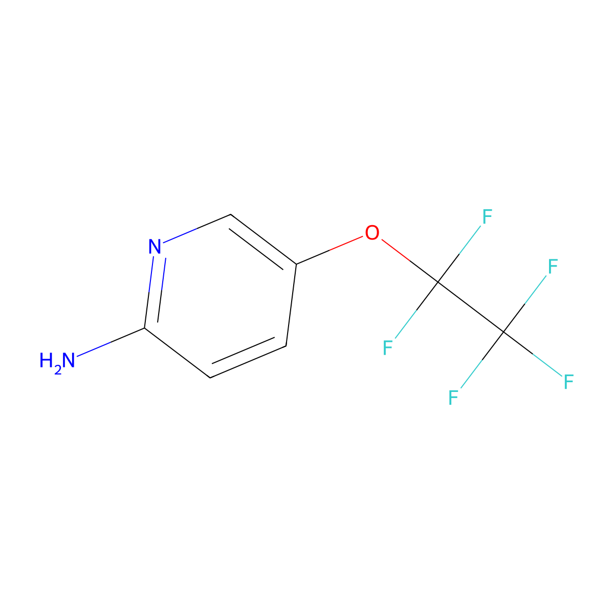 5-(1,1,2,2,2-Pentafluoroethoxy)pyridin-2-amine molecular structure, CAS 2287319-59-7