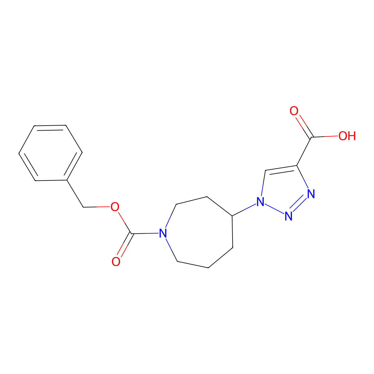1-{1-[(benzyloxy)carbonyl]azepan-4-yl}-1H-1,2,3-triazole-4-carboxylic acid molecular structure, CAS 2287319-86-0