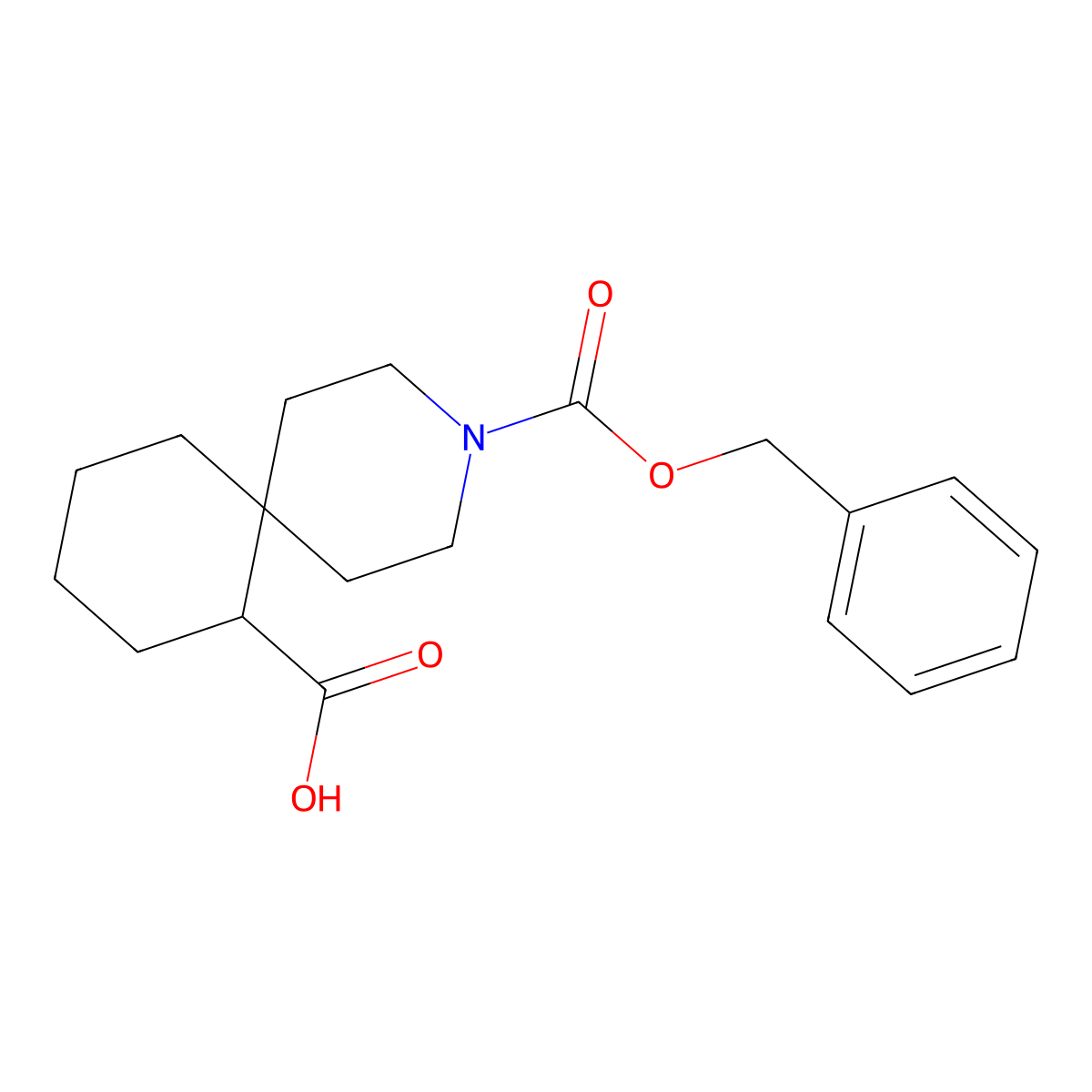 3-[(Benzyloxy)carbonyl]-3-azaspiro[5.5]undecane-7-carboxylic acid molecular structure, CAS 2287321-42-8