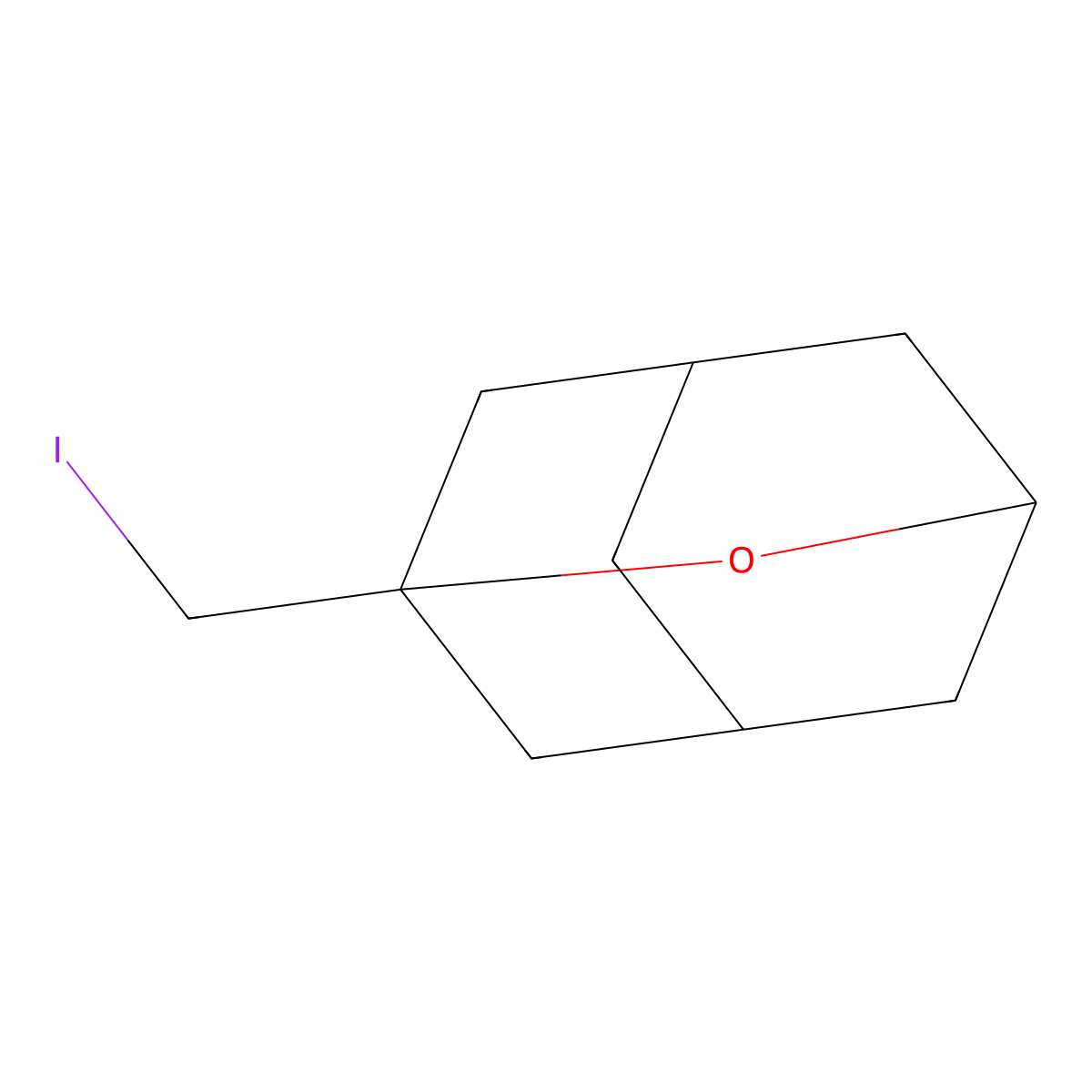 1-(Iodomethyl)-2-oxatricyclo(3.3.1.1,3,7)decane molecular structure, CAS 2287322-54-5