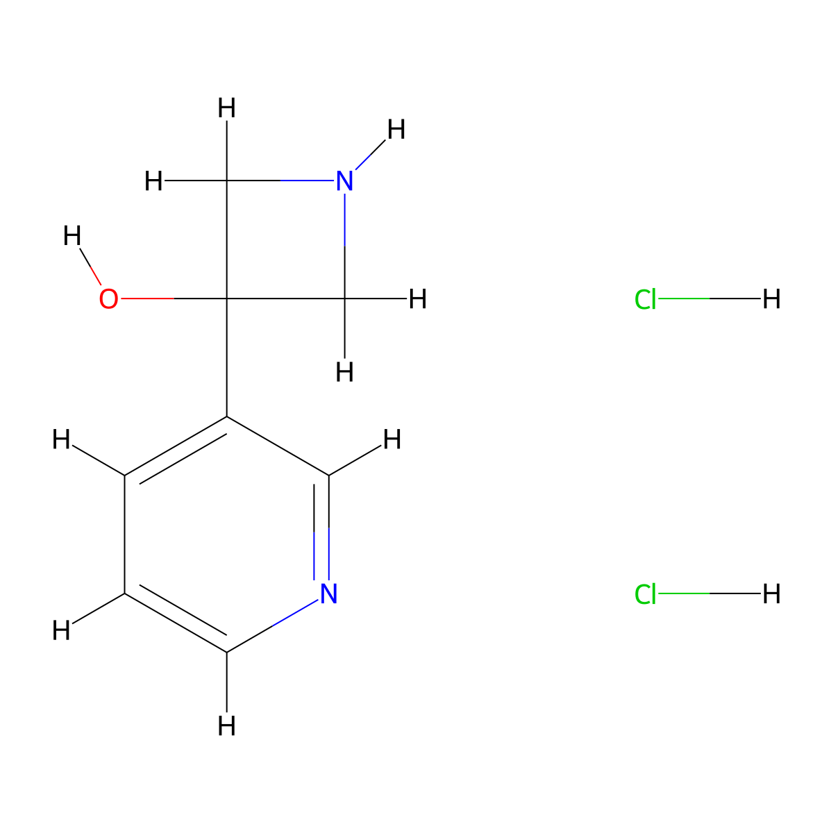 3-(Pyridin-3-yl)azetidin-3-ol dihydrochloride molecular structure, CAS 2287323-19-5