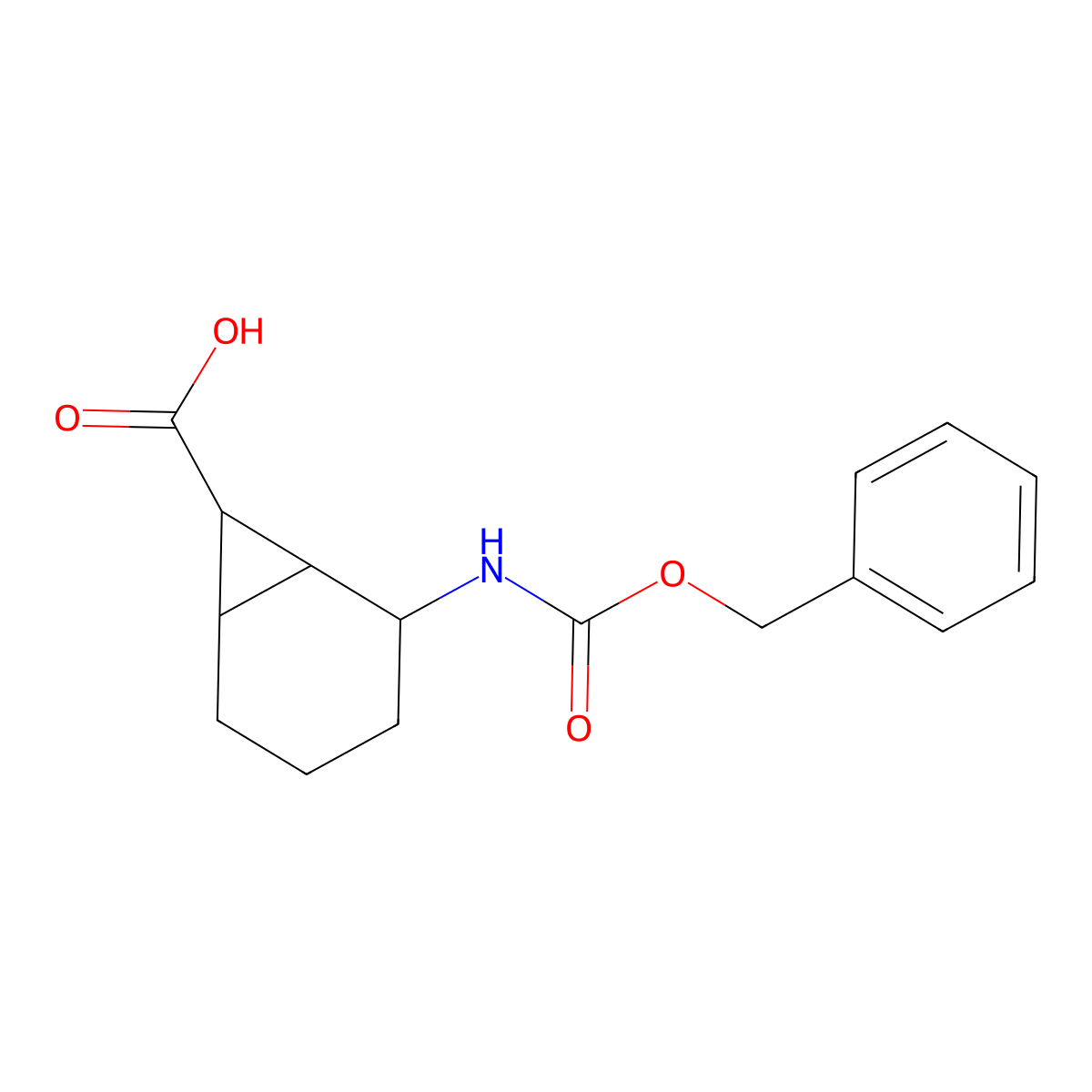 2-{[(Benzyloxy)carbonyl]amino}bicyclo[4.1.0]heptane-7-carboxylic acid molecular structure, CAS 2287323-44-6