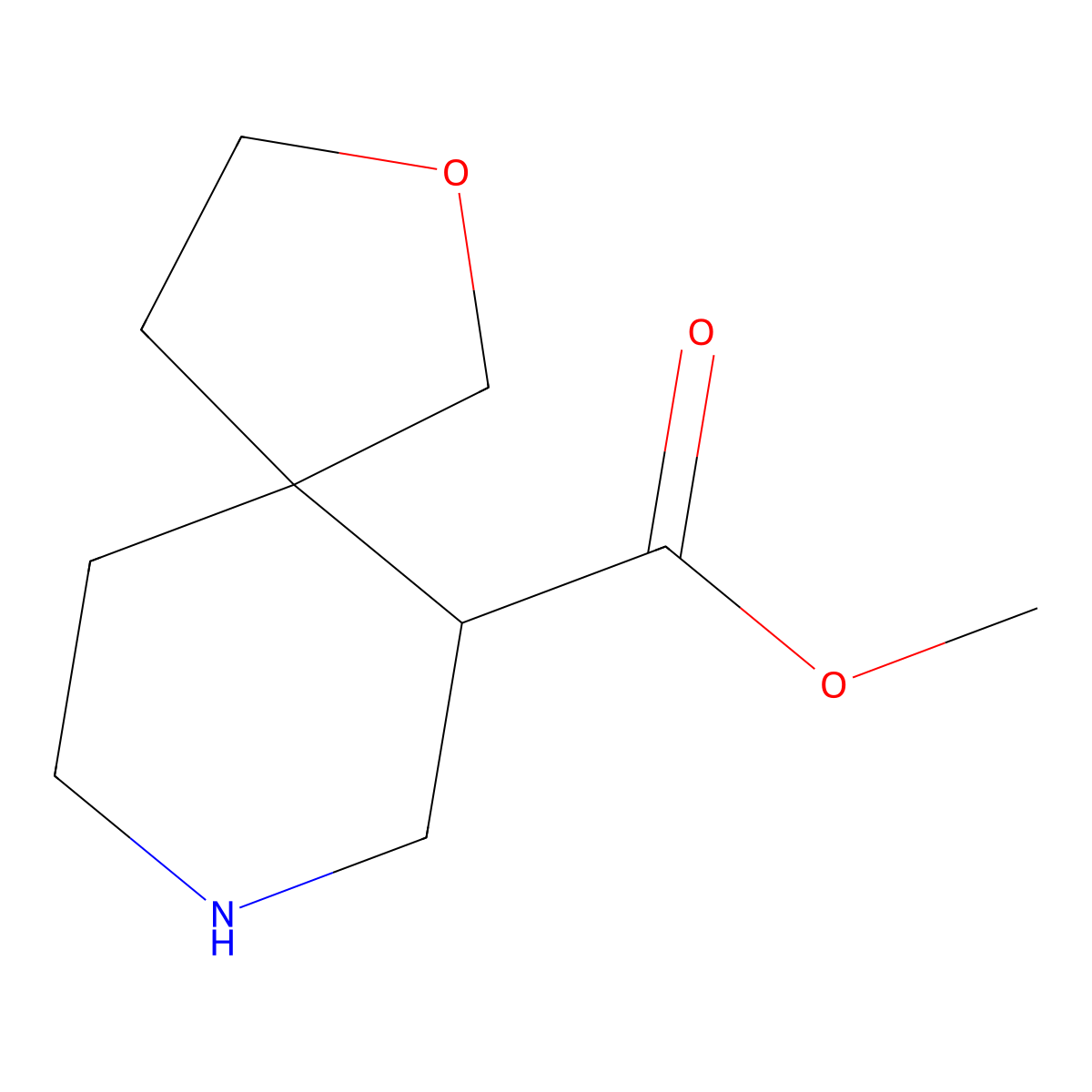 Methyl 2-oxa-8-azaspiro[4.5]decane-6-carboxylate molecular structure, CAS 2287330-76-9