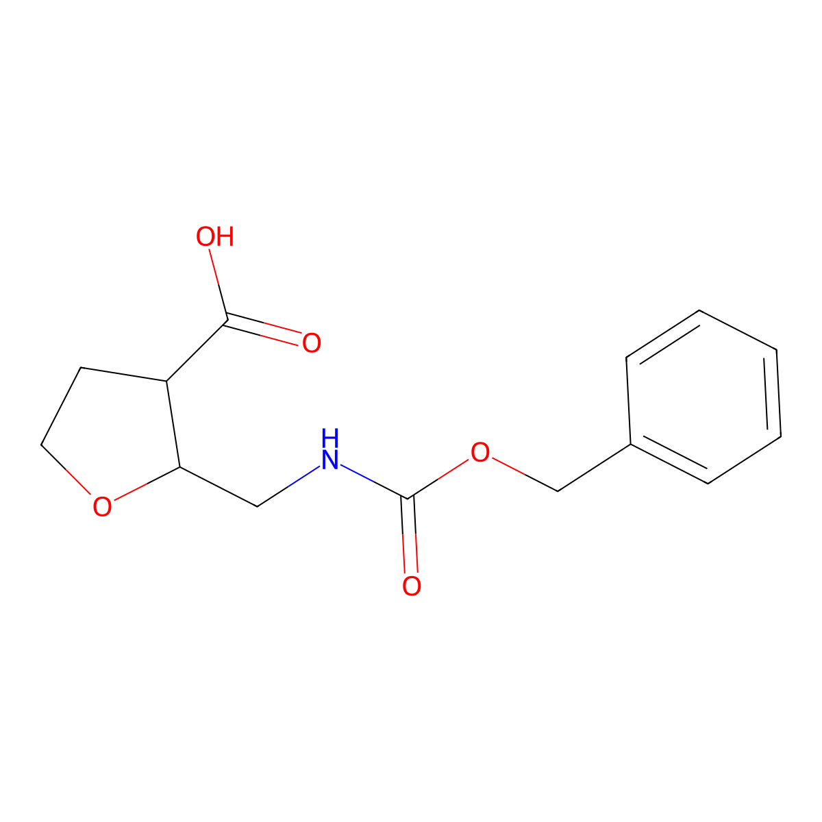 2-({[(Benzyloxy)carbonyl]amino}methyl)oxolane-3-carboxylic acid molecular structure, CAS 2287330-79-2
