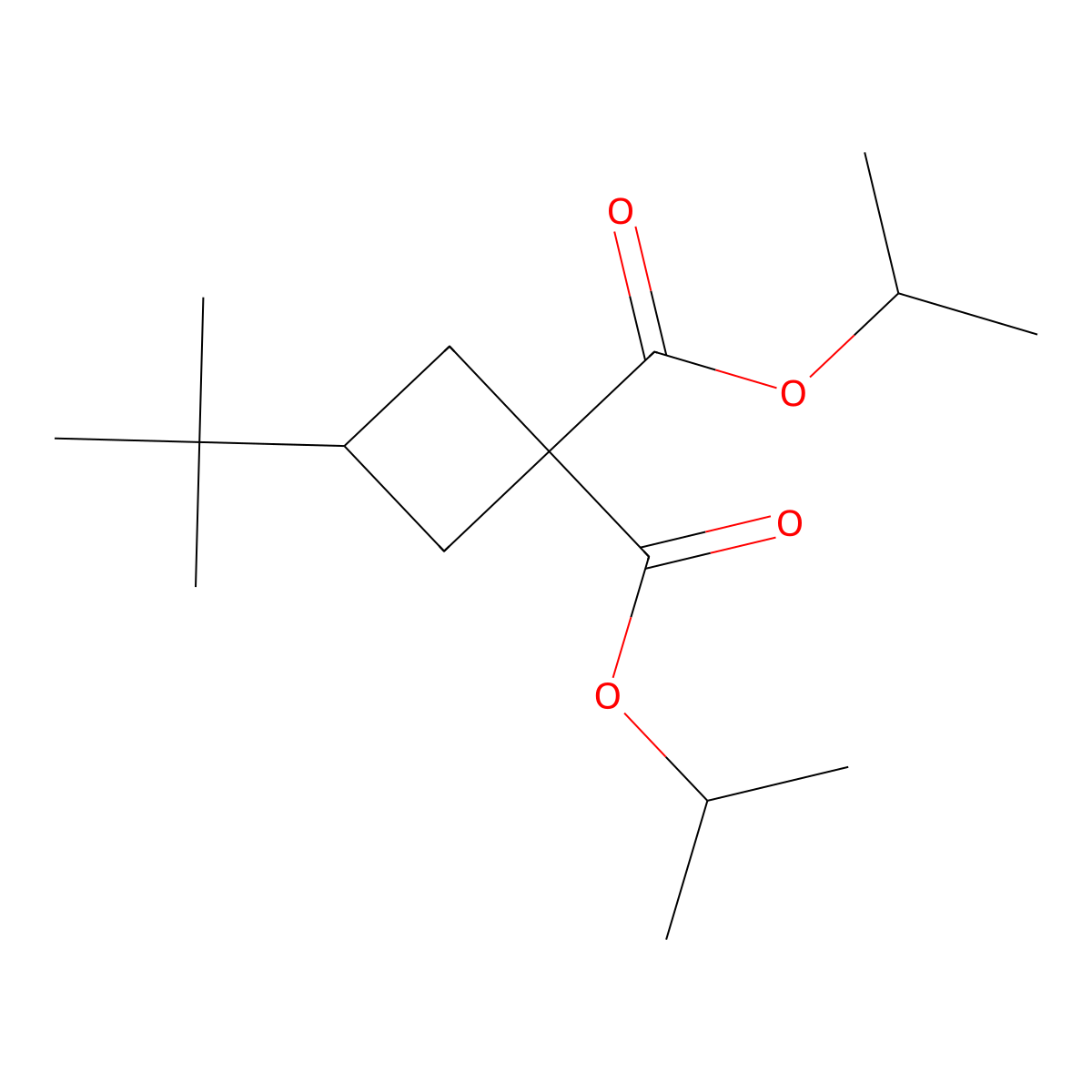 1,1-Bis(propan-2-yl) 3-tert-butylcyclobutane-1,1-dicarboxylate molecular structure, CAS 2287331-12-6