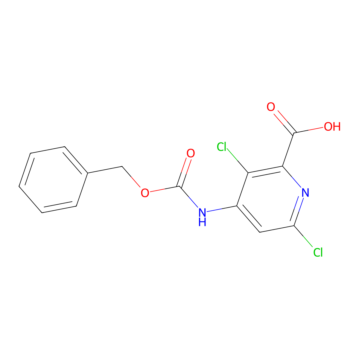 4-{[(Benzyloxy)carbonyl]amino}-3,6-dichloropyridine-2-carboxylic acid molecular structure, CAS 2287331-23-9