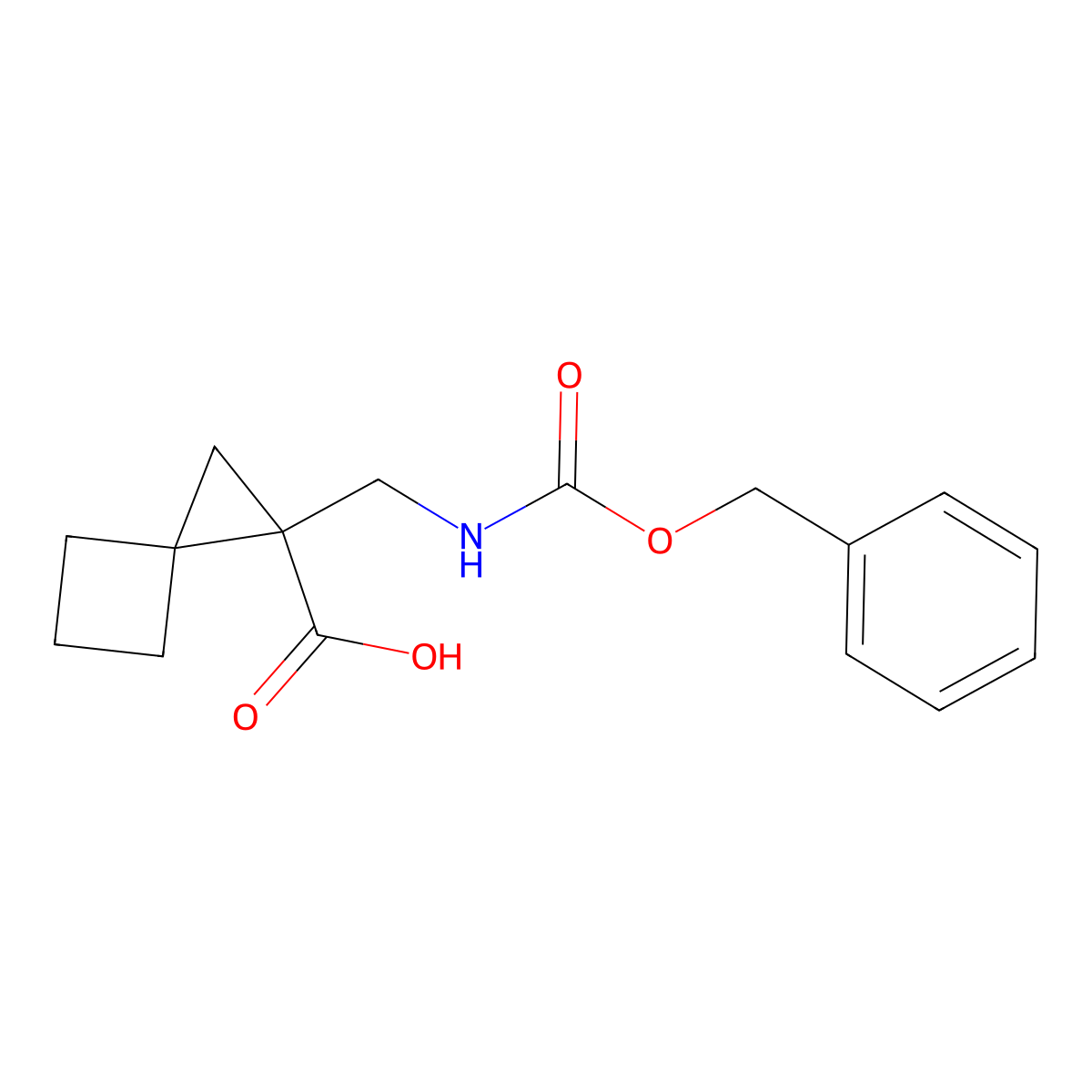 1-({[(Benzyloxy)carbonyl]amino}methyl)spiro[2.3]hexane-1-carboxylic acid molecular structure, CAS 2287331-26-2