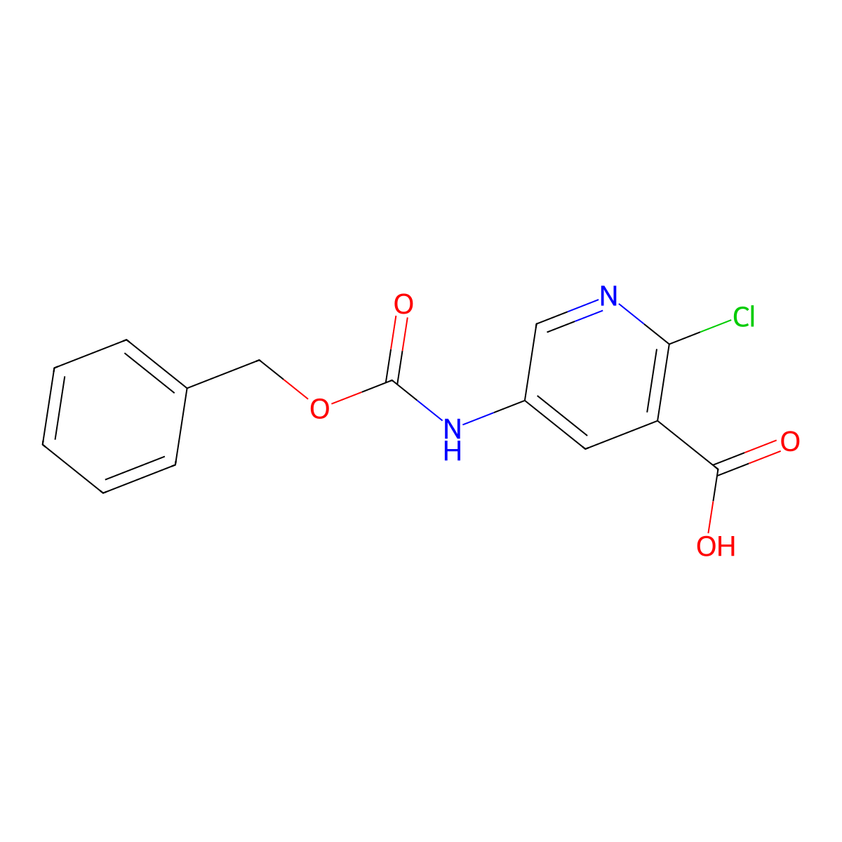 5-{[(Benzyloxy)carbonyl]amino}-2-chloropyridine-3-carboxylic acid molecular structure, CAS 2287331-37-5