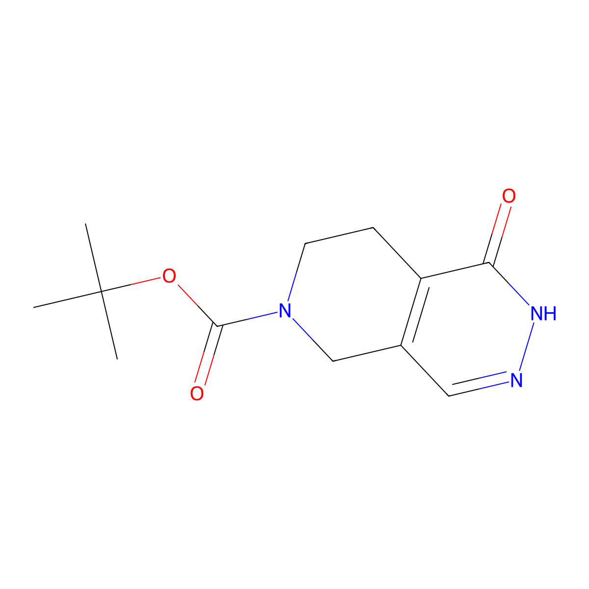 tert-butyl 1-oxo-1H,2H,5H,6H,7H,8H-pyrido[3,4-d]pyridazine-6-carboxylate molecular structure, CAS 2287331-96-6