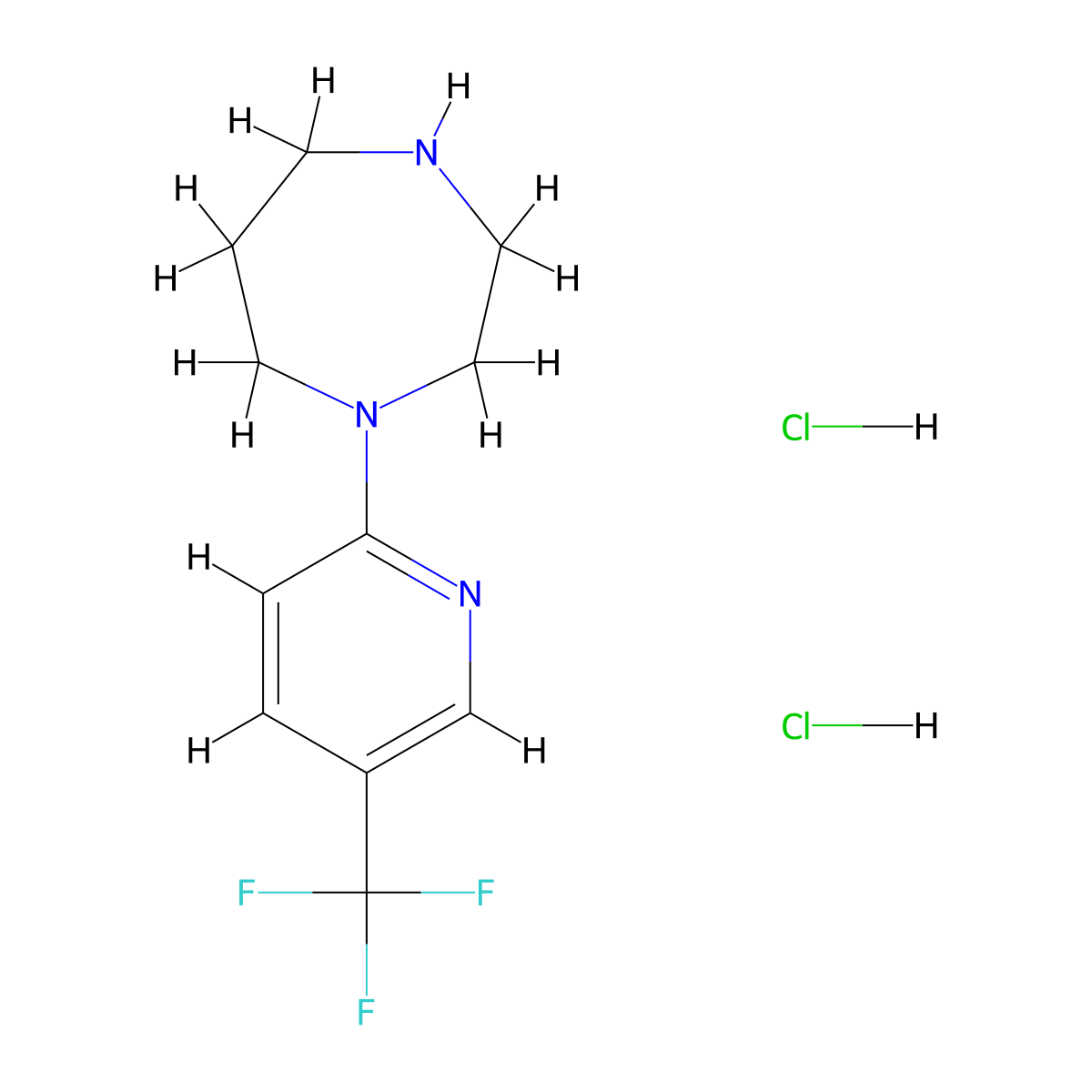 1-(5-(Trifluoromethyl)pyridin-2-yl)-1,4-diazepane dihydrochloride molecular structure, CAS 2287332-52-7