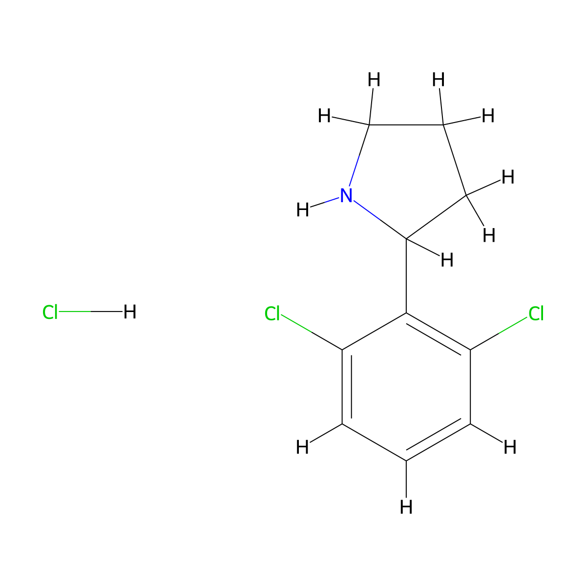 2-(2,6-Dichlorophenyl)pyrrolidine hydrochloride molecular structure, CAS 2287332-56-1