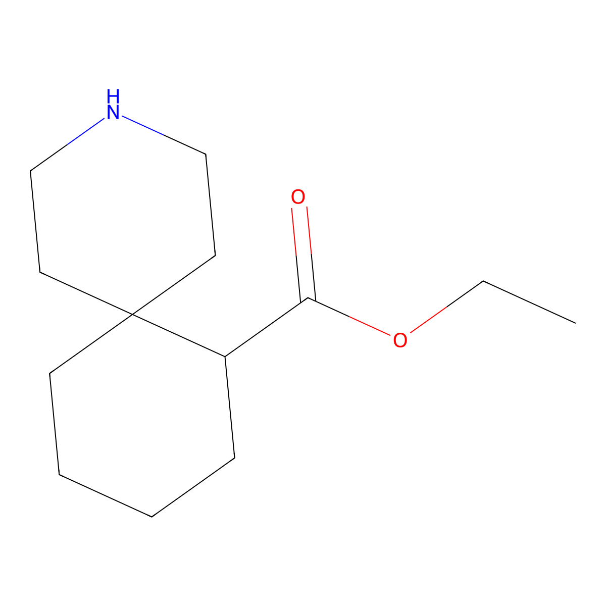 Ethyl 3-azaspiro[5.5]undecane-7-carboxylate molecular structure, CAS 2287332-68-5