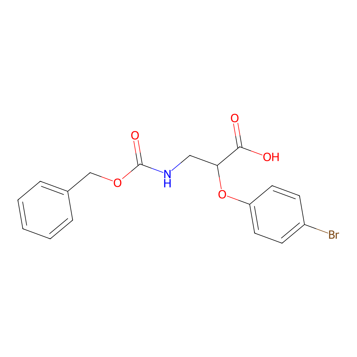 3-{[(Benzyloxy)carbonyl]amino}-2-(4-bromophenoxy)propanoic acid molecular structure, CAS 2287332-93-6