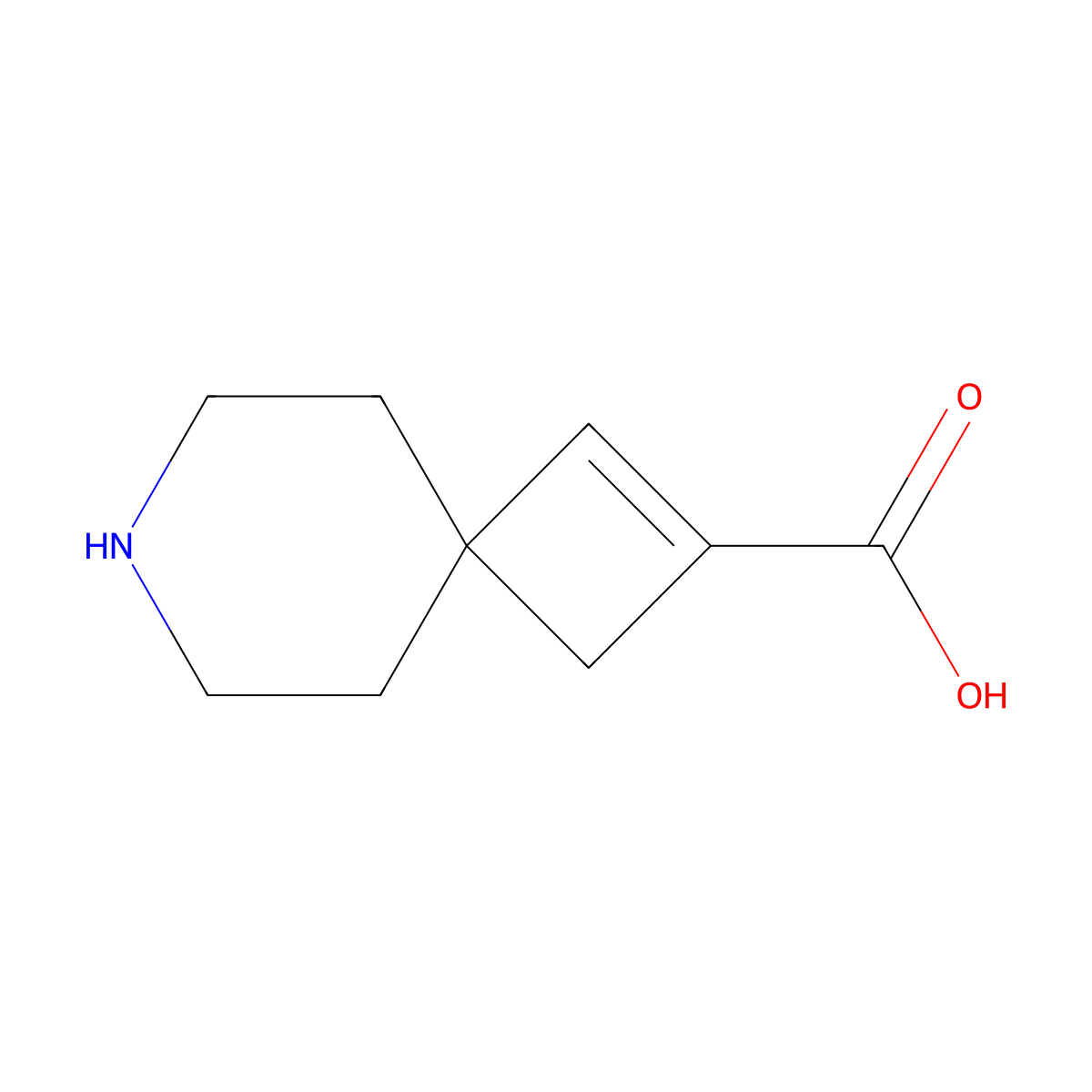 7-Azaspiro[3.5]non-1-ene-2-carboxylic acid molecular structure, CAS 2287333-26-8