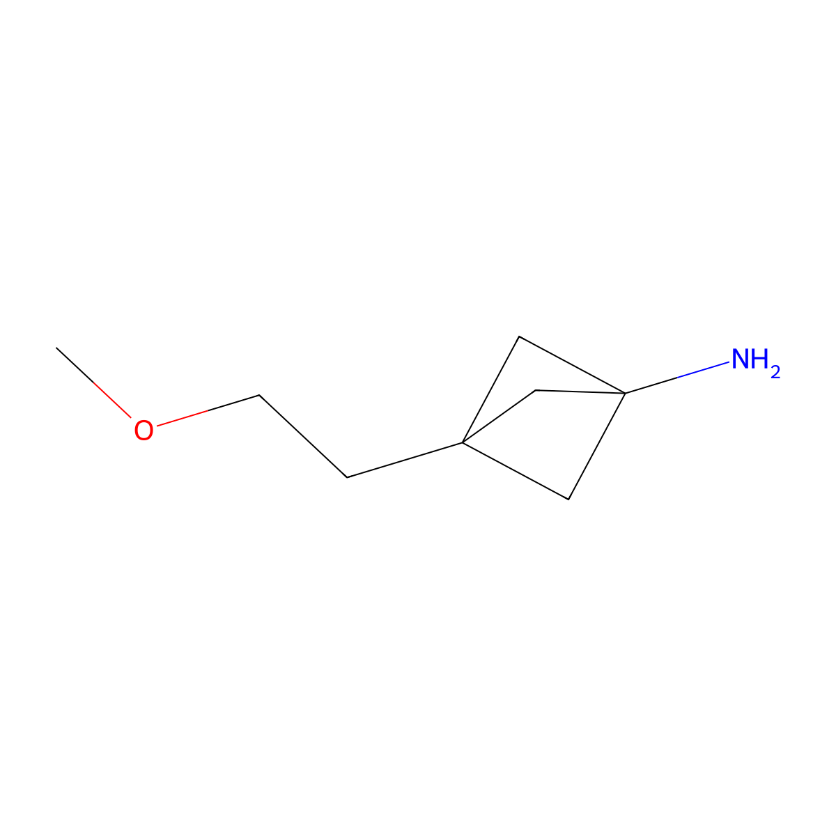 3-(2-Methoxyethyl)bicyclo[1.1.1]pentan-1-amine molecular structure, CAS 2287333-46-2