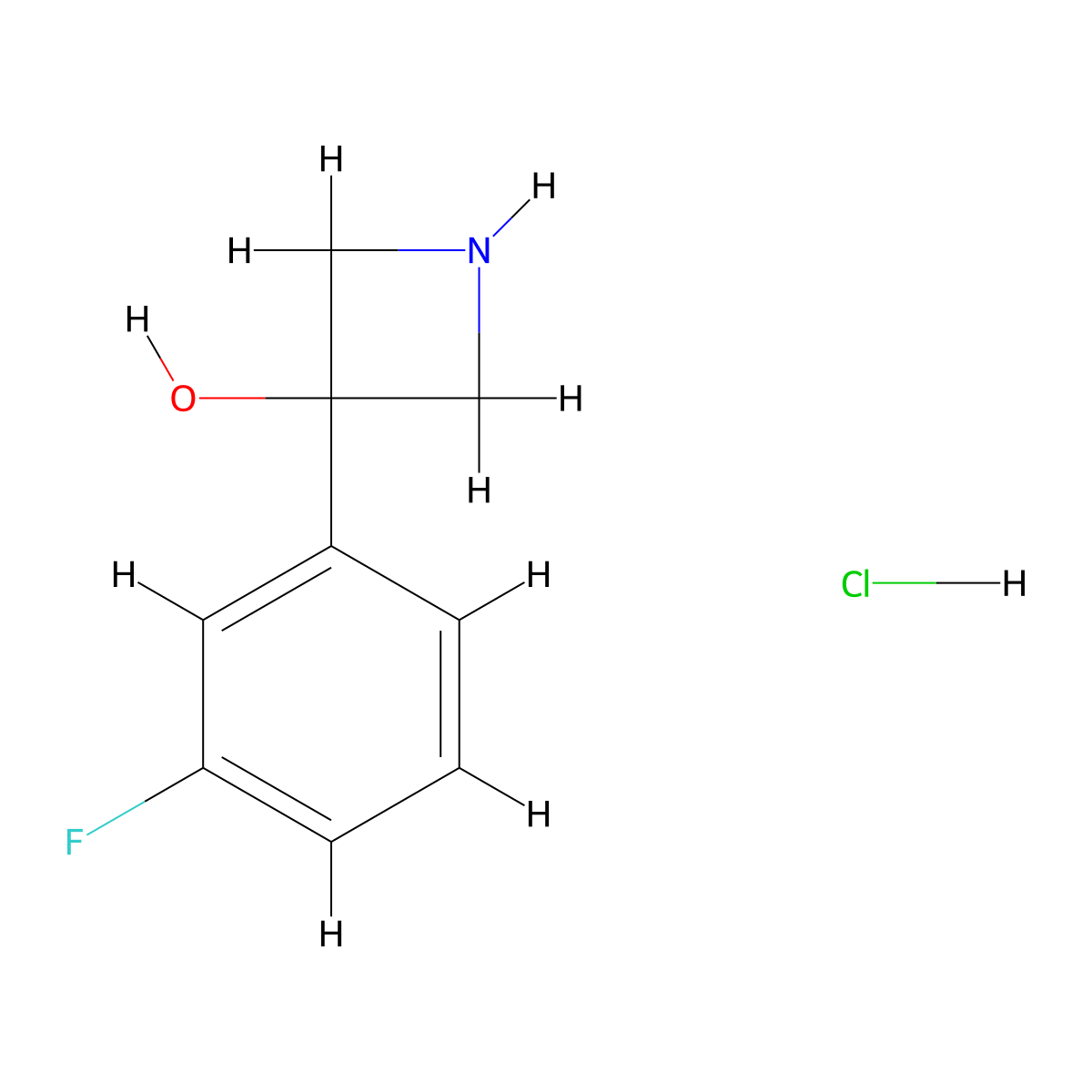 3-(3-Fluorophenyl)azetidin-3-ol hydrochloride molecular structure, CAS 2287333-69-9