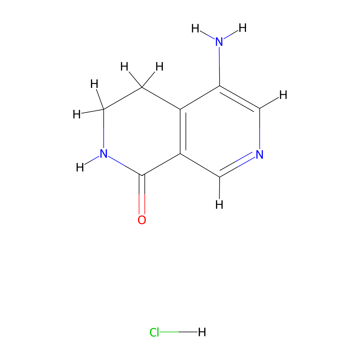 5-Amino-1,2,3,4-tetrahydro-2,7-naphthyridin-1-one hydrochloride molecular structure, CAS 2287334-14-7